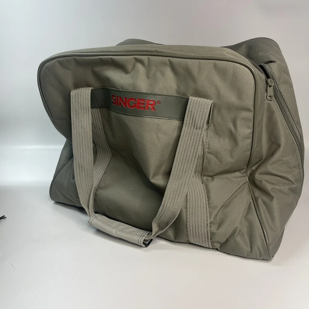 Singer Universal Sewing Machine Tote Storage Case Carry Bag Excellent Green